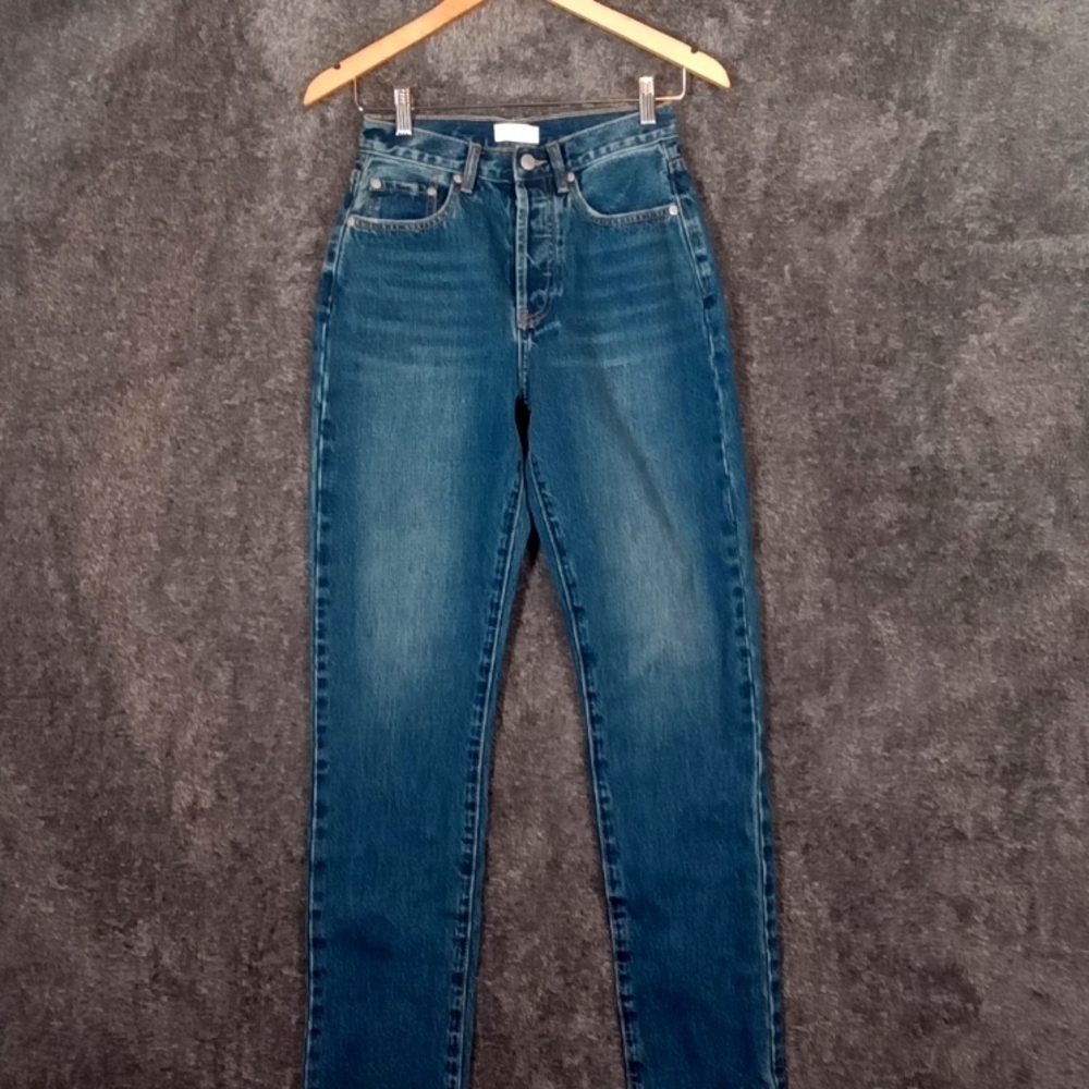 Meshki button fly high waisted women's size 6